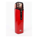 Bocina Y Micrófono Karaoke Inalámbrico Bt Modulador De Voz Color Rojo
