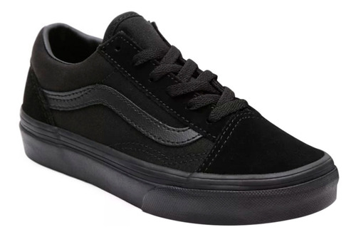 Vans Old Skool Para Niño Color Negro Monocromo