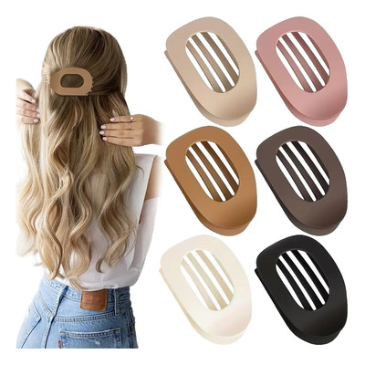 6 Pinzas Para El Cabello Mujer Antideslizantes, Pinzas Para El Pelo Planas Para Cabello Grueso, Accesorios Para Peinado Diario Elegante Para Trabajo, Fiesta Y Uso Diario 6pinzas Para El Pelo