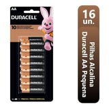 Pilhas Duracell Alcalina Aa Pequena Kit Cartela Com 16