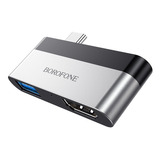 Adaptador Tipo-c (macho) A Usb 3.0-hdmi Ios Windows Borofone