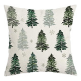 Aacors Funda De Almohada Navideña De 18.0 X 18.0 In, Árbol D