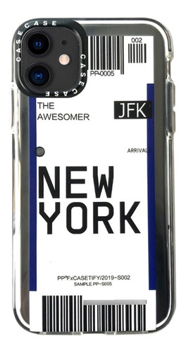 Funda Ticket New York Para iPhone 11 + Vidrio Templado