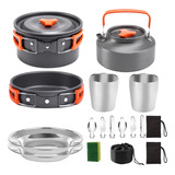 Kit Utensilios De Cocina Para Acampar Completo Con Teteras