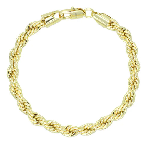 Hermoso Pulso Torsal De 6mm, Chapa De Oro 18k