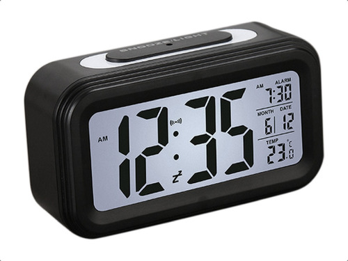 Reloj Despertador Digital Sensor Luz Alarma Temperatura 