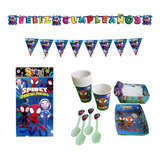 Kit Decoracion Completo Vasos+platos Spidey  24niños