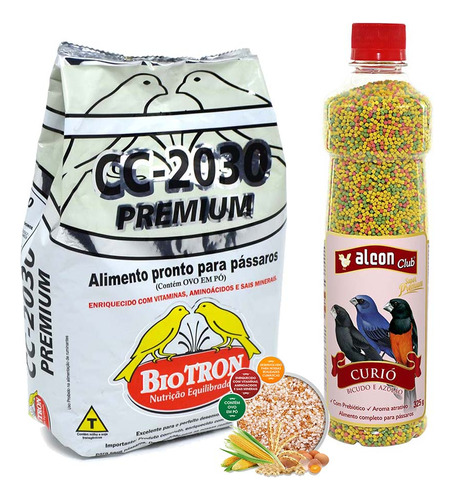 Farinhada Biotron Cc 2030 1kg + Alcon Club Curió Bicudo 325g