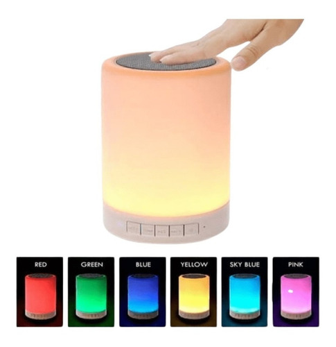 Lámparas De Velador Lámpara Touch Speaker Bluetooth Led Rgb