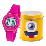 Relogio Mondaine Feminino Infantil Rosa Digital Silicone