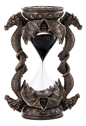 Reloj De Arena Decorativo Dragon Negro