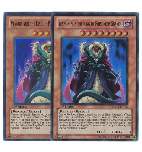 Yugioh 2x Vennominon The King Of Poisonous Snakes Super 1st