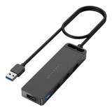 Hub Usb 3.0 De 4 Puertos Vention De Datos Cable De 1 Mt