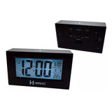 Relogio Despertador Digital Luz Temp Herweg 2972 034 Preto