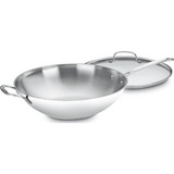 Sartén Wok Cuisinart 14 , Asa Auxiliar Y Tapa De Vidrio, Ace