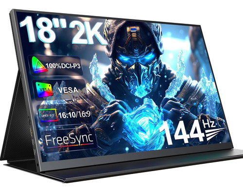 Uperfect 2k 144hz Monitor De Juegos Portátil 18 2560x1600 Qh