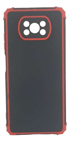 Estuche Mate Rígido Antigolpes Para Xiaomi Poco X3 Rojo