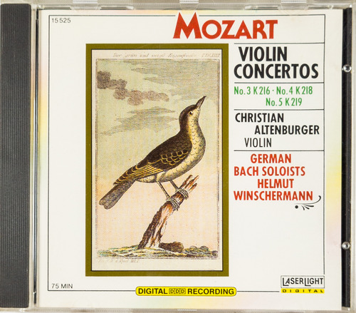 Cd Mozart Violin Concertos K216 K218 K219 Importado