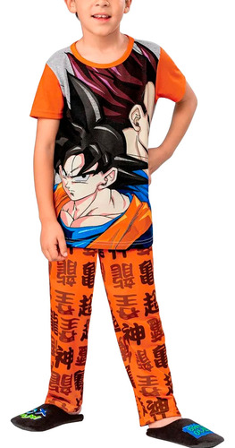 Pijama Ferrato 2 Piezas Comoda Dragon Ball Goku Vegetta Niño