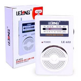 Mini Rádio Portátil Am/fm Receptor 2 Bandas Lelong Le-652