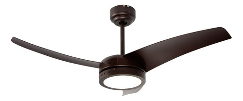 Ventilador De Techo 42  Led Café Oscuro 18w 3 Velocidades