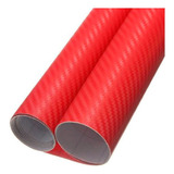 Vinil Automotriz Fibra De Carbono Rojo 3d 1x1.52m Autoelite