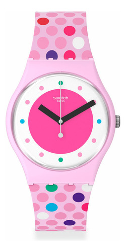 Reloj Swatch Blowing Bubbles De Silicona Rosa So28p109