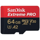 Sandisk Extreme Pro Micro Sd Xc 64gb 170mb/s U3 C10 V30 A2