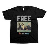  Camiseta Free - Fire And Water / Blues Rock