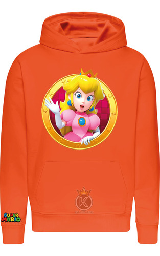 Poleron Princesa Peach - Mario Bros - Videojuegos - Nintendo - Reino Champiñón - Estampaking
