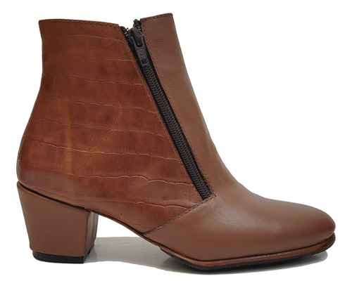 Botas De Vestir 2 Cierres Cuero Mujer Invierno 2019 Art 410