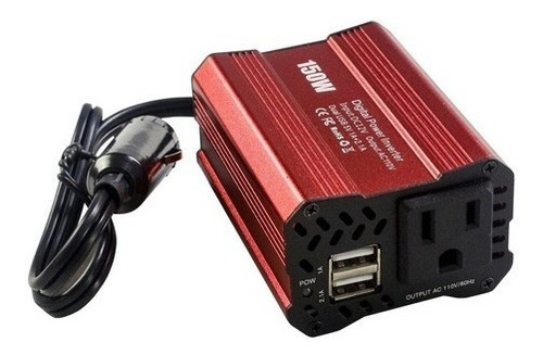 Inversor Voltaje Adaptador Auto Corriente 12v 220v 150w  Usb