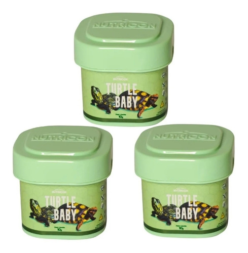 Ração Nutricon P/filhote Tartaruga Baby 10gr Kit 3 Unidades 