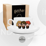 Mug Harry Potter Tintero Plato Cuchara Empaque Personalizado