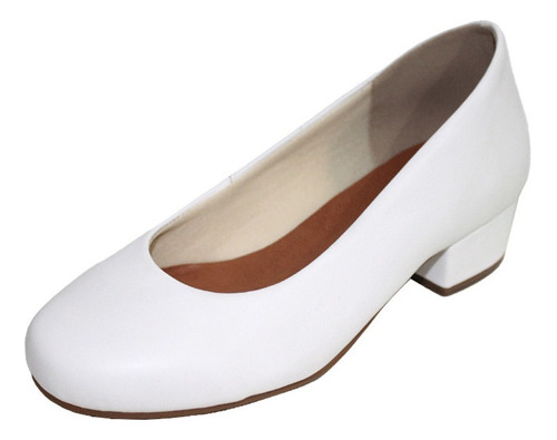 Scarpin Salto Baixo Tamanhos 41,42,43 Branco Mod. 2145