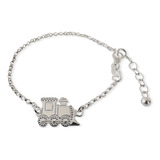 Pulsera Bebé Tren Plata Fina 925