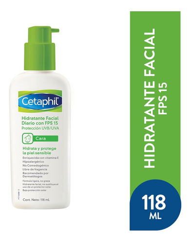 Cetaphil Hidratante Facial Diario Fps15 118ml