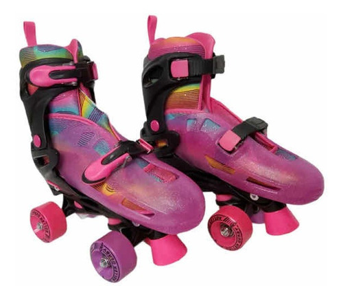 Patins Roller Derby Neon Rosa Roxo