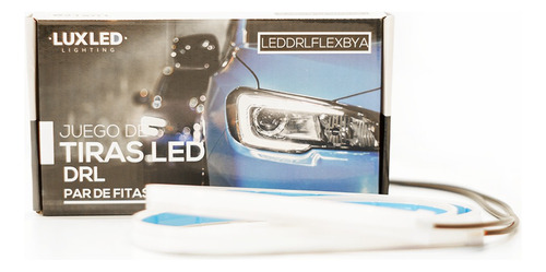 Juego De Tiras De Led Drl Flexible 30cm Blanca Y Ambar