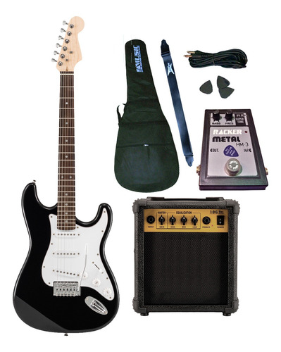 Combo Guitarra Electrica Rock  + Amplificador 10 W + Pedal