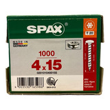 Tornillos Spax Para Fijar Herrajes 4 X 15 Caja 1000 Piezas