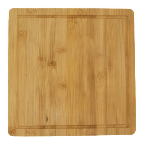 Tabla De Bambú Madera Para Picar Alimentos 18x18 Cm 370478