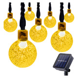 1pc Guirnalda De Luces Solar 7m 50foco Exterior Jardin 8modo