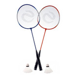 Kit Set De Badminton Sixzero Par De Raqueta Y Plumas Funda