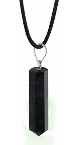 Collar De Obsidiana Colgante - Natural Stone Stone Jewelry