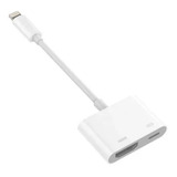 Adaptador De Lightning Av Digital iPhone iPad iPod Na Tv Cor Branco