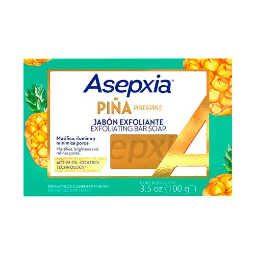 Asepxia Jabón Exfoliante Piña X100gr