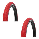 Dos Llantas R-20x2.40 110 Psi Bmx Hunter Color Rojo