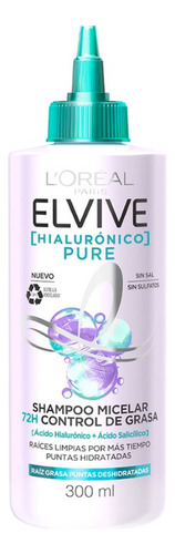 Shampoo Micelar Control Grasa,acido Hialuronico Y Salicilico