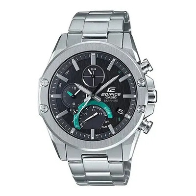Reloj Casio Edifice Súper Slim Caeqb1000d1acf Original Color de la correa Plateado Color del bisel Plateado Color del fondo Negro | Meses sin interés